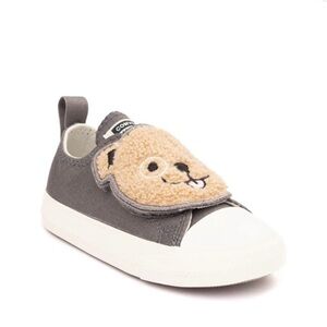 NIB! Converse All Star Sherpa Bear Gray Boys Sneakers Size 10T